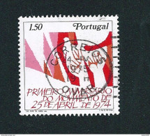 N°  1255 1er Anniversaire Du Mouvement Du 25 Avril  Timbre  Portugal 1975 Oblitéré - Oblitérés