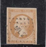 France - Année 1853/60 - N°YT 13A  - Oblitéré Ambulant - 10c Bistre - 1853-1860 Napoléon III