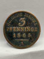 3 PFENNINGE 1865 A BERLIN PRUSSE ALLEMAGNE / 120 EINEN THALER GERMANY - Taler Et Doppeltaler