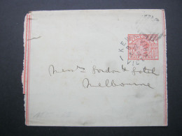 VICTORIA , Streifband Aus  KEW   1892 - Lettres & Documents