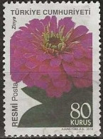 TURKEY 2010 Official - Flowers - 80ykr. - Zinnia FU - Official Stamps