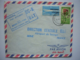 Avion / Airplane / UAT/ DC-8 / First Flight Johannesburg, Afrique Du Sud - Paris / 16.09.60. - Airmail