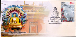 BUDDHISM-TIBETAN SETTLEMENT- KAMLESHWARPUR- PERMANENT CACHET- INDIA POST, RAIPUR GPO-CG CIRCLE-LIMITED ISSUE-BX4-29 - Buddhism