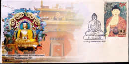 BUDDHISM-TIBETAN SETTLEMENT- KAMLESHWARPUR- PERMANENT CACHET- INDIA POST, RAIPUR GPO-CG CIRCLE-LIMITED ISSUE-BX4-29 - Bouddhisme