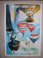 Avion / Airplane / Balloon / PRIMAGAZ / Du Défi Dans L'air / Affichette / Format : 21X29,5cm - Montgolfières