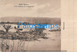 216101 PARAGUAY SALTO IGUAZU WITH CASHIVEO TO THE THROAT & MAP MAPA POSTAL POSTCARD - Paraguay