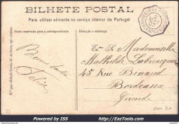 FRANCE CP N°137 CACHET OCTOGONAL BORDEAUX A BUENOS AYRES 2° LK N°4 DU 02/09/1907 - Cartas & Documentos