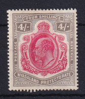 Nyasaland: 1908/11   Edward     SG79    4/-      MH - Nyassaland (1907-1953)