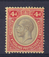 Nyasaland: 1921/33   KGV     SG106    4d     MH - Nyasaland (1907-1953)