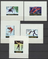 Olympische Spelen  1976 , Centraal Afrka - Zegels Deluxe - Inverno1976: Innsbruck