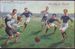 Gest. Fußball Sign. A. Thiele 1914, Min. Best. - Thiele, Arthur