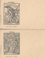 * 8 AK's Kunstkarten Aus Der Kunstsammlung Basel, Zumeist Holbein-Holzschnitte - Sonstige & Ohne Zuordnung