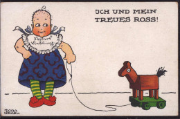 * Kind Spielzeug Sign. Dora Heckel 1917 - Sonstige & Ohne Zuordnung