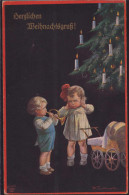 Gest. Weihnachten Kinder 1928 Sign. Fialkowska - Sonstige & Ohne Zuordnung