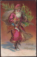 Gest. Weihnachten Weihnachtsmann 1906, Prägekarte EK 1cm, Etwas Best. - Sonstige & Ohne Zuordnung