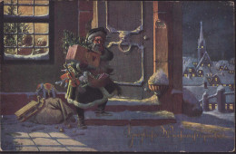 Gest. Weihnachten Weihnachtsmann Feldpost 1916 Sign. A, Thiele - Sonstige & Ohne Zuordnung