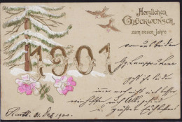 Gest. Neujahr 1901 Prägekarte - Sonstige & Ohne Zuordnung