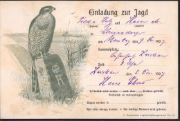 * Einladung Zur Jagd 1907 Zwickau - Hunting