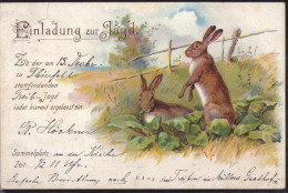 Gest. Einladung Zur Jagd 1906 Zwickau - Jacht