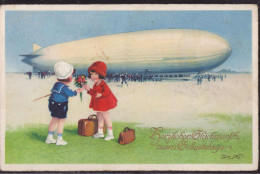 Gest. Geburtstag Zeppelin Sign. Baumgarten 1935 M&B - Andere & Zonder Classificatie