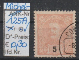 1895 - PORTUGAL - FM/DM "König Carlos I." 5 R Orange/schwarz - O Gestempelt - S.Scan  (port 125Ao) - Used Stamps