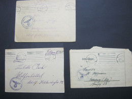 WARSCHAU , 1941 - 1943 , 3 Feldpostbriefe , 2 Mal Mit Inhalt - Andere & Zonder Classificatie