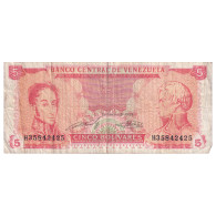 Billet, Venezuela, 5 Bolivares, 1989, 1989-09-21, KM:70b, TB - Venezuela