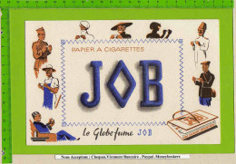 BUVARD  / Papier A Cigarettes JOB  Le Globe Fume Personnages De Tous Pays - Tabac & Cigarettes