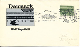 Denmark Cover Bee-Line Paquebot Rödby - Fehmern 14-5-1963 M/F King Frederik IX With Cachet - Lettres & Documents