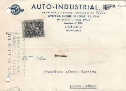 Portugal , 1954 ,  AUTO INDUSTRIAL , Lisboa , Auto Parts , Commercial Mail - Portogallo