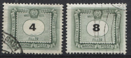 Hongrie 1953 - Taxe YT 197 Et 199  (o) - Port Dû (Taxe)