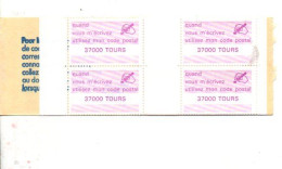 CARNET CODE POSTAL - 37000 TOURS LILAS - Blokken & Postzegelboekjes