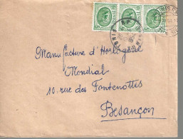 Lettre TUNISIE Pour La France Besançon - Cartas & Documentos
