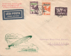 1931 ZEPPELIN UNGHERIA FLIGHT SIEGER 103c VOLO DI RITORNO - BOLAFFI / SASSONE - Covers & Documents