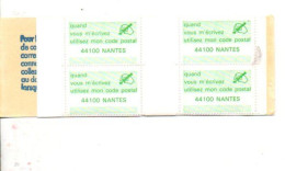 CARNET CODE POSTAL - 44100 NANTES VERT - Bmoques & Cuadernillos