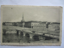 CPA TORINO PIAZZA E PONTE VITTORIO EMANUELE - Bridges