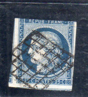 FRANCE  : Année 1849-50 (type Cérès) II  République ,N° 4a Oblitéré - 1849-1850 Ceres