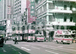 60s BUS BUSES TRAM STREET SCENE HONG KONG HK CHINA 35mm DIAPOSITIVE TOURISTIC SLIDE Not PHOTO No FOTO NB2761 - Diapositives