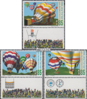 Israel 1304-1306 Mit Tab (kompl.Ausg.) Postfrisch 1994 Heißluftballonfahren - Unused Stamps (with Tabs)