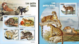 Niger 2022, Animals, Small Wild Cats, 4val In BF+2BF - Niger (1960-...)