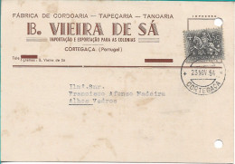 Portugal , 1954 ,  B. VIEIRA DE SÁ ,  Cordage And Tapestry , Cortegaça  Postmark , Commercial Mail - Portugal