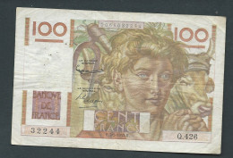 FRANCE 100 FRANCS JEUNE PAYSAN  - 7/2/1952 -- 32244 Q.426 - LAURA 12304 - 100 F 1945-1954 ''Jeune Paysan''