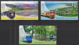 TAIWAN 2015 TRANSPORT Railroad Vehicles. Trains LOCOMOTIVES - Fine Set MNH - Ongebruikt