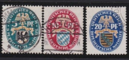 Deutsches Reich    -     Michel   -    375/377         -     O     -   Gestempelt - Gebruikt