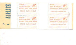 CARNET CODE POSTAL - 59640 DUNKERQUE JAUNE - Blokken & Postzegelboekjes