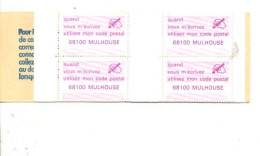 CARNET CODE POSTAL - 68100 MULHOUSE LILAS - Blokken & Postzegelboekjes