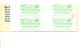 CARNET CODE POSTAL - 68200 MULHOUSE VERT - Blocs & Carnets