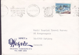 Finland NMKY:n HOSPIZ Slogan 'Linnanmäki Borgbacken 25 Vuotta År' HELSINKI 1975 Cover Brief Lettre ESBJERG Denmark - Briefe U. Dokumente