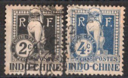 INDOCHINE Timbres-Taxe N°5 & 6 Oblitérés TB Cote : 3€00 - Timbres-taxe