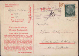 Gest. KZ-Post Weimar-Buchenwald 1940 Nach Eschenau - Autres & Non Classés
